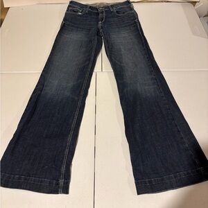 Ariat Real Perfect Blue Denim Trouser Mid Rise Bootcut Jeans Women’s 30x33